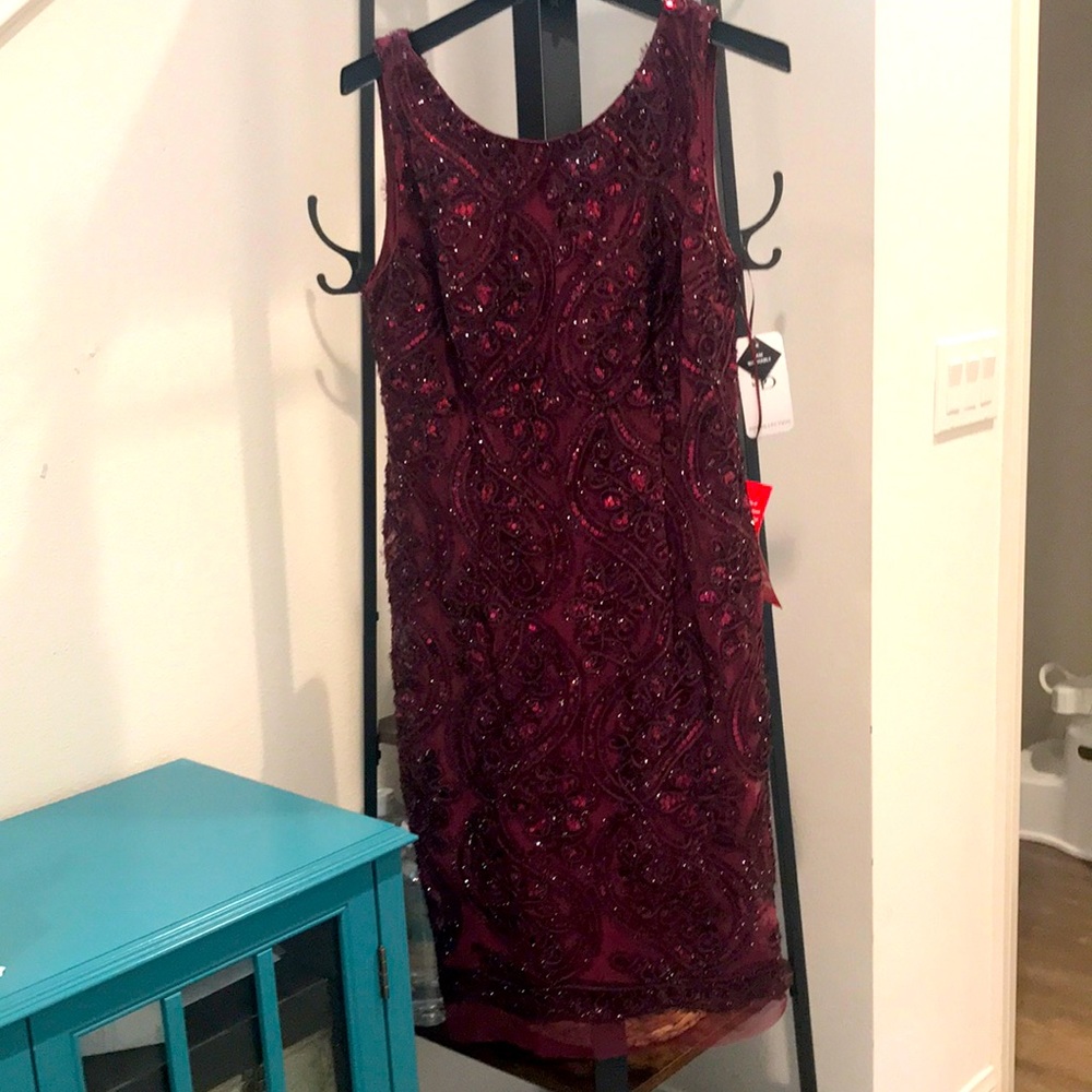 Burgundy Sequin dress